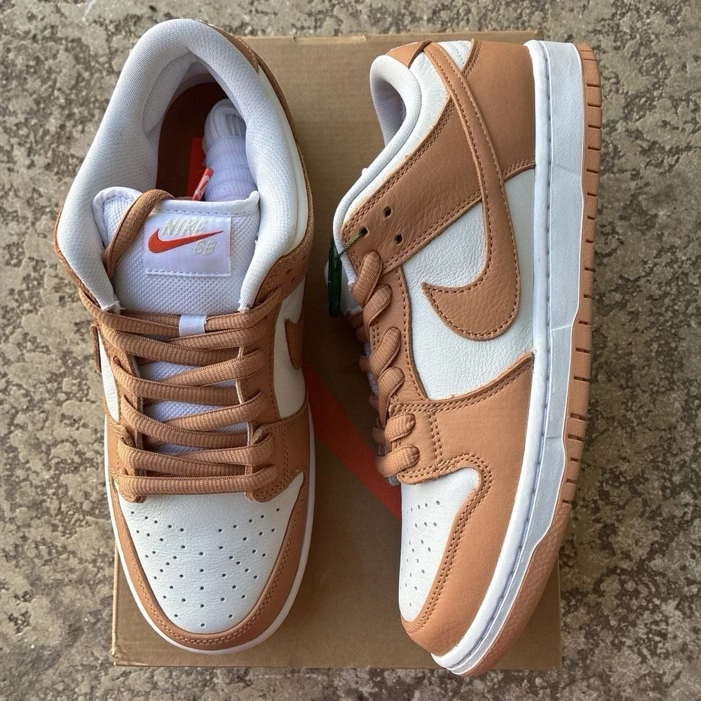 Brand New / DS Nike SB Dunk Low Pro ISO light cognac. Men's Size 9.5. OG ALL